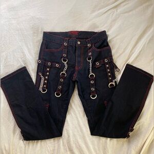 Tripp NYC Black Pants with Red Accents